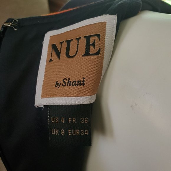 Nue by Shani Navy/Orange Ponte Color-Block Sheath Dress 4 - Picture 8 of 8